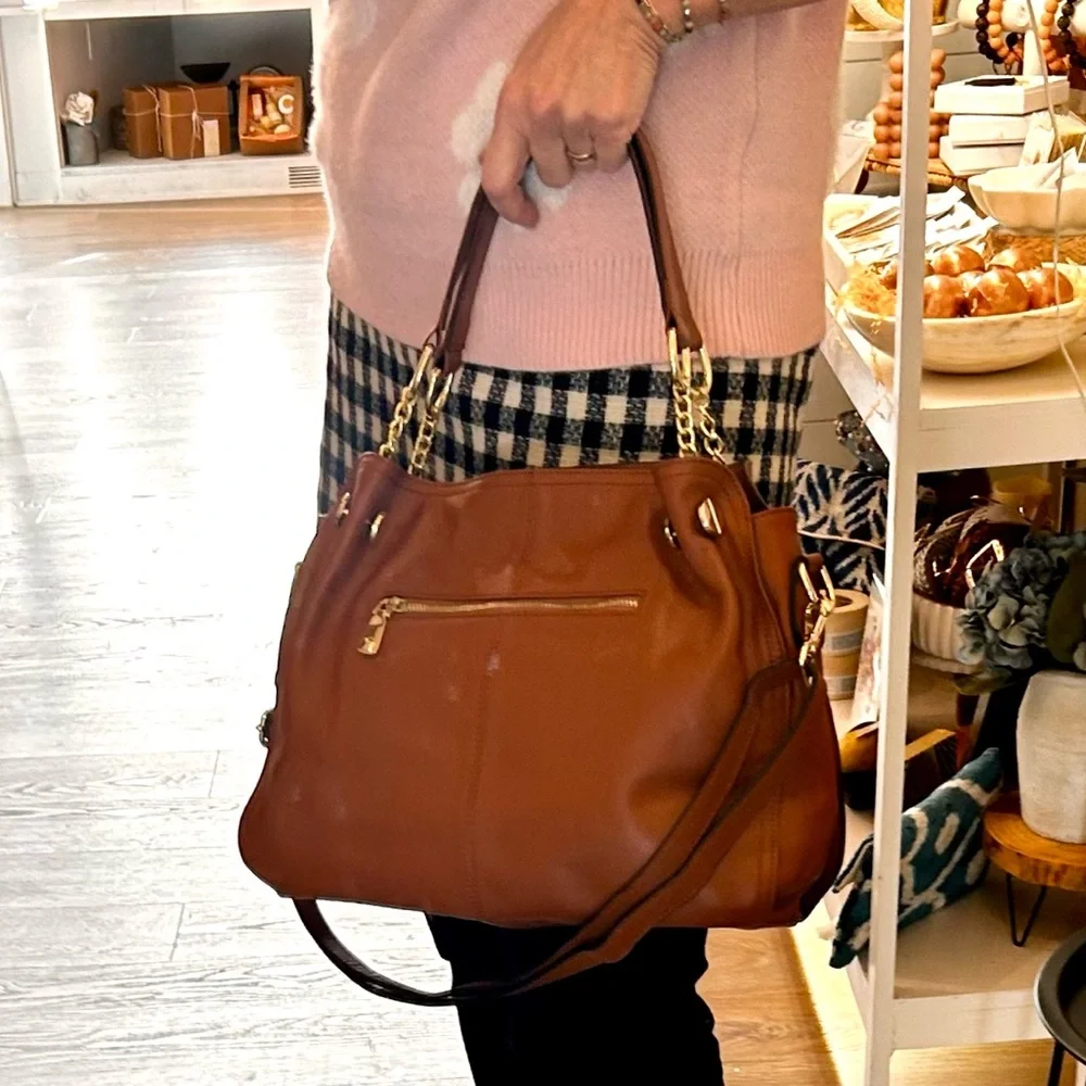Jose Hess Danbury Mint Limited Edition Signature Brown Leather Hobo Bag - Picture 15 of 15